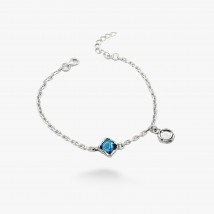 Lyrida Bracelet Dark Aquamarine 925 17 cm+3 cm
