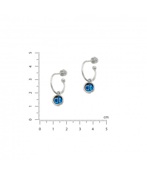 Cepheid earrings dark aquamarine 925
