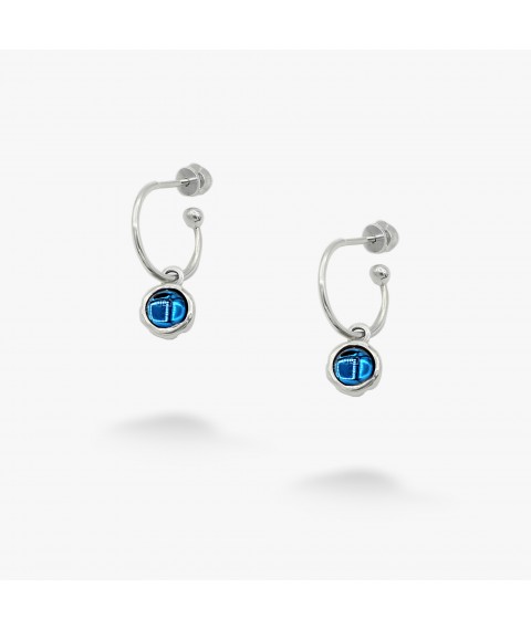 Cepheid earrings dark aquamarine 925