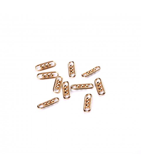 Connector-6 Trio, 18 * 6 mm, 10 pcs (gold)