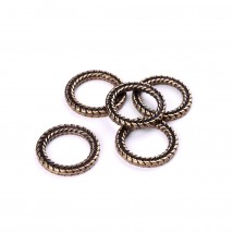 Connector Ring Spikelet, 28 mm, 5 pcs (bronze)