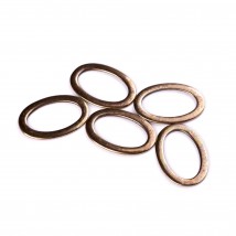 Oval connector, 25 * 35 mm, 5 pcs (bronze)