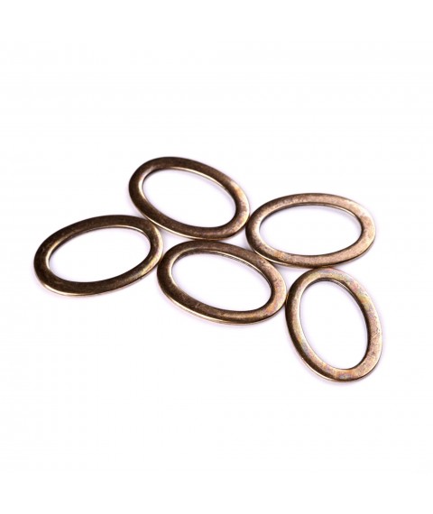 Oval connector, 25 * 35 mm, 5 pcs (bronze)