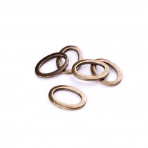 Oval connector, 16 * 23 mm, 5 pcs (bronze)