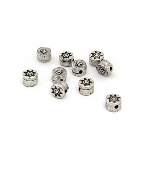 Metal bead Eye, 50 pcs