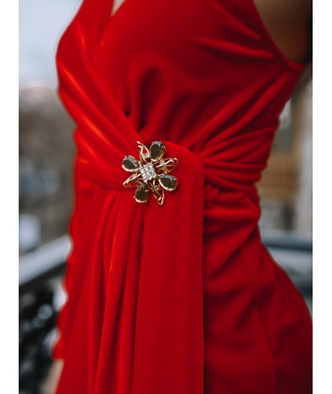 Red velvet dress