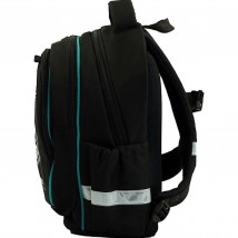 School backpack Bagland Butterfly 21 l. black 1151 (0056566)