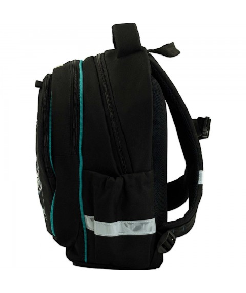 School backpack Bagland Butterfly 21 l. black 1151 (0056566)