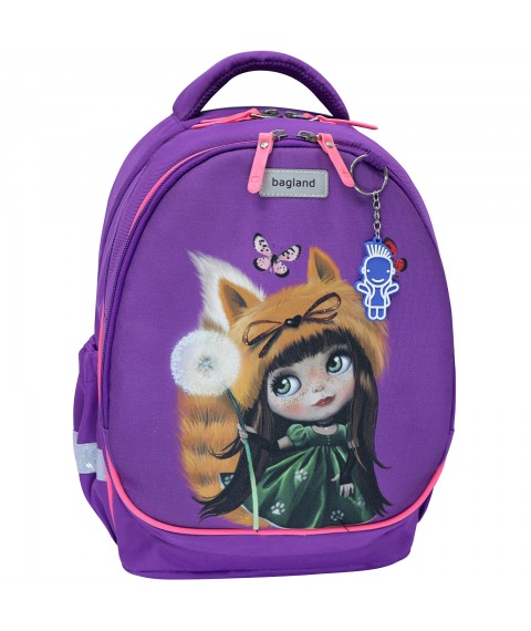 School backpack Bagland Butterfly 21 l. purple 1284 (0056566)