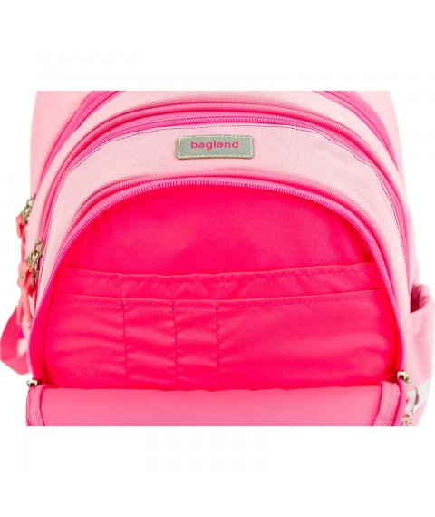 School backpack Bagland Butterfly 21 l. pink 1140 (0056566)