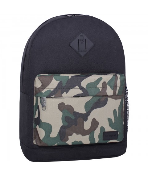 Backpack Bagland Youth W/R 17 l. black/camouflage (00533662)