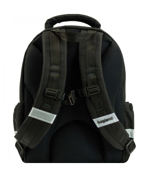 School backpack Bagland Butterfly 21 l. black 1152 (0056566)