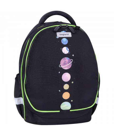 School backpack Bagland Butterfly 21 l. black 1332 (0056566)