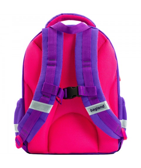 School backpack Bagland Butterfly 21 l. purple 1136 (0056566)