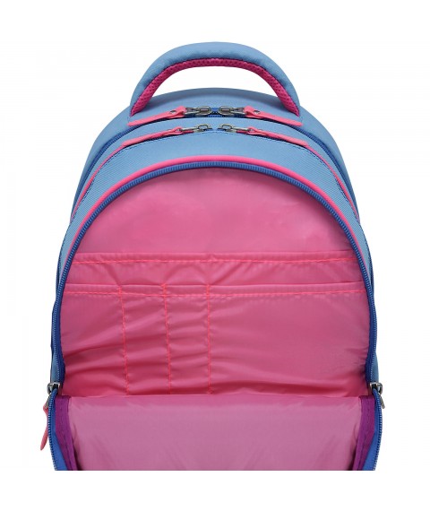 School backpack Bagland Butterfly 21 l. blue 1242 (0056566)