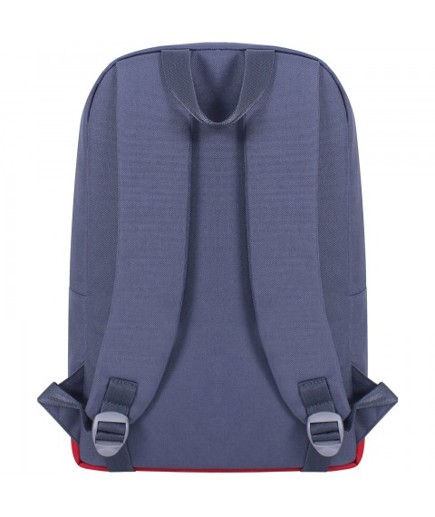 Backpack Bagland Amber 15 l. gray/red (0010466)