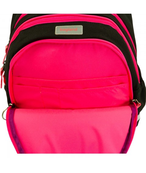 School backpack Bagland Butterfly 21 l. black 1157 (0056566)
