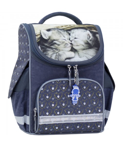 Рюкзак школьный каркасный с фонариками Bagland Успех 12 л. серый 165к (00551703)