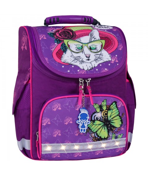Рюкзак шкільний каркасный с фонариками Bagland Успех 12 л. фіолетовий 168к (00551703)