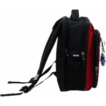 School backpack Bagland Schoolboy 8 l. Black (red car 22) (00112702)