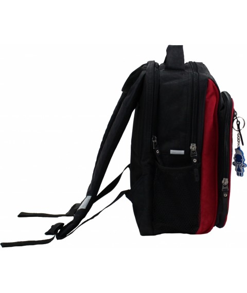 Рюкзак школьный Bagland Школьник 8 л. Черный (красная машина 22) (00112702)