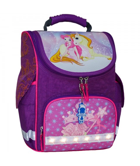 Backpack school frame with flashlights Bagland Success 12 l. purple 387 (00551703)
