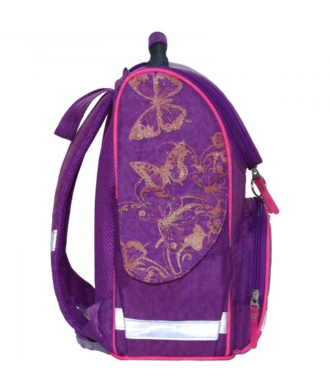 Рюкзак школьный каркасный с фонариками Bagland Успех 12 л. фиолетовый 387 (00551703)