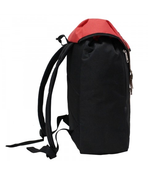 Городской рюкзак Bagland Successful 17 л. Чёрный/красный (0050466)