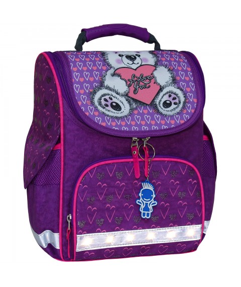Backpack school frame with flashlights Bagland Success 12 l. purple 377 (00551703)