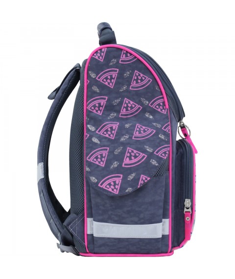 Рюкзак школьный каркасный с фонариками Bagland Успех 12 л. серый 204к (00551703)