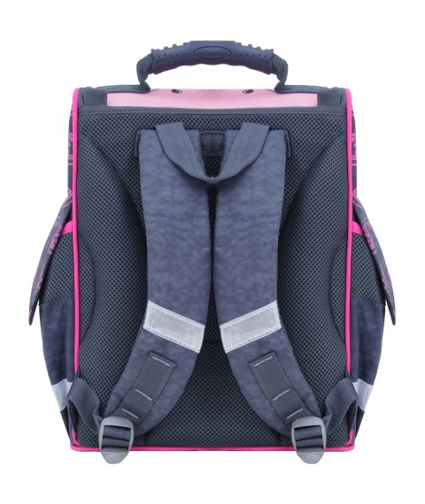 Рюкзак школьный каркасный с фонариками Bagland Успех 12 л. серый 204к (00551703)