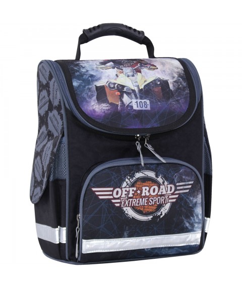Рюкзак школьный каркасный с фонариками Bagland Успех 12 л. черный 505 (00551703)