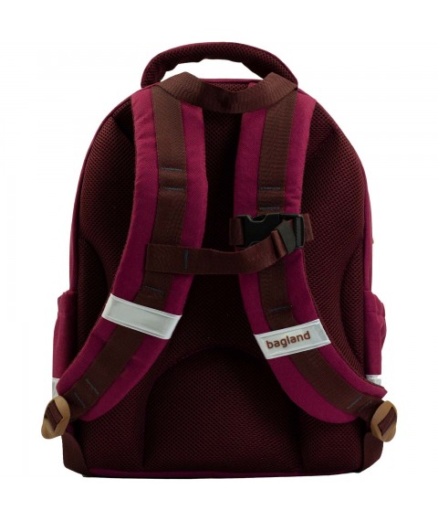School backpack Bagland Butterfly 21 l. cherry 1093 (0056566)