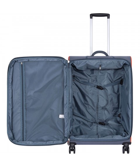 Bagland Valencia large suitcase 83 l. gray 1311 (003796627)