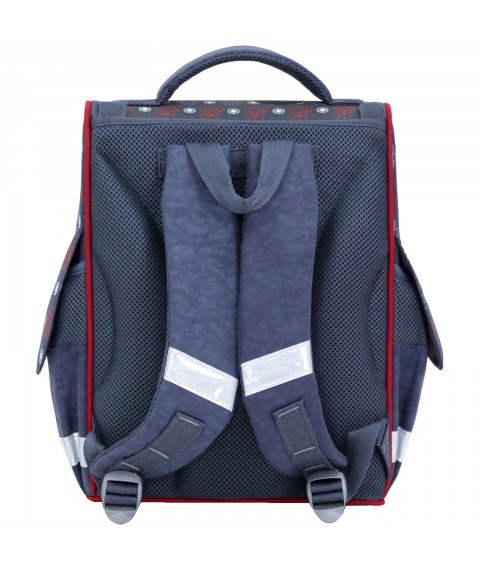 Рюкзак шкільний каркасный с фонариками Bagland Успех 12 л. сірий 188к (00551703)