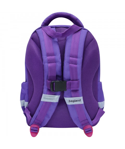 School backpack Bagland Butterfly 21 l. purple 1241 (0056566)