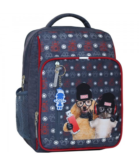 School backpack Bagland Schoolboy 8 l. gray 188k (0012870)