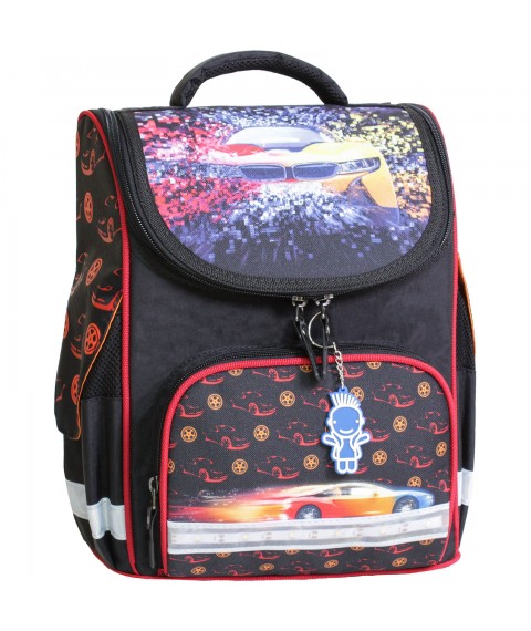 Рюкзак школьный каркасный с фонариками Bagland Успех 12 л. черный 417 (00551703)