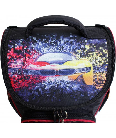 Рюкзак школьный каркасный с фонариками Bagland Успех 12 л. черный 417 (00551703)