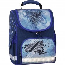 Рюкзак школьный каркасный с фонариками Bagland Успех 12 л. синий 534 (00551703)