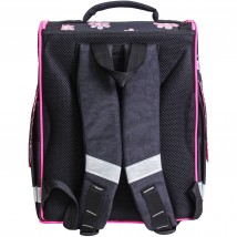 Рюкзак школьный каркасный с фонариками Bagland Успех 12 л. черный 406 (00551703)