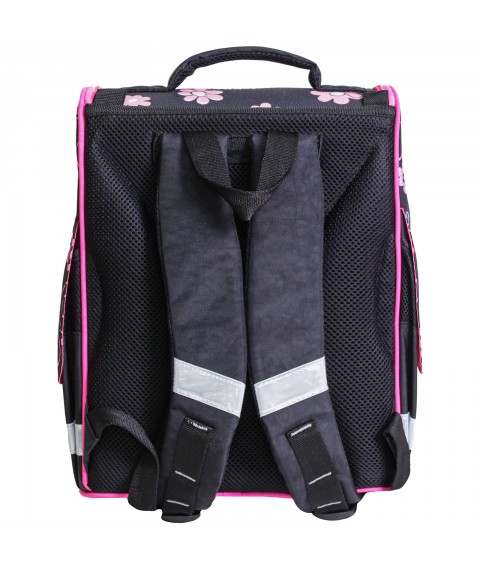 Рюкзак школьный каркасный с фонариками Bagland Успех 12 л. черный 406 (00551703)