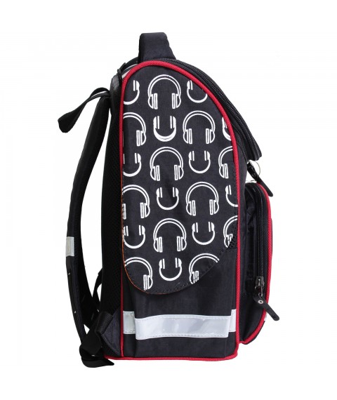 Рюкзак шкільний каркасный с фонариками Bagland Успех 12 л. чорний 175k (00551703)