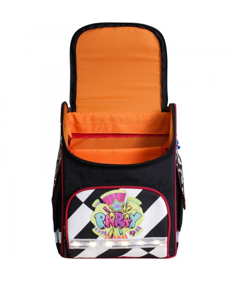 Рюкзак шкільний каркасный с фонариками Bagland Успех 12 л. чорний 175k (00551703)