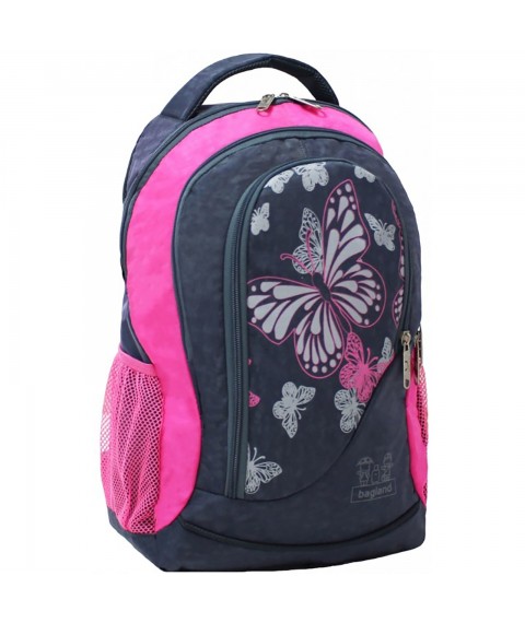 Backpack Bagland Bis 21 l. Grey/pink (0055670)