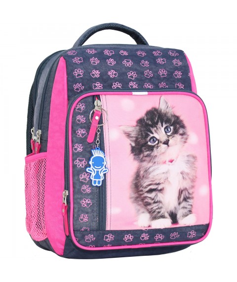 School backpack Bagland Schoolboy 8 l. Gray (cat 65) (00112702)