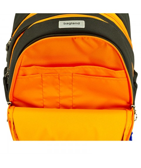 School backpack Bagland Butterfly 21 l. black 1135 (0056566)