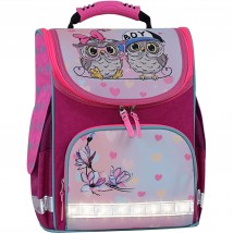 Рюкзак школьный каркасный с фонариками Bagland Успех 12 л. малиновый 515 (00551703)