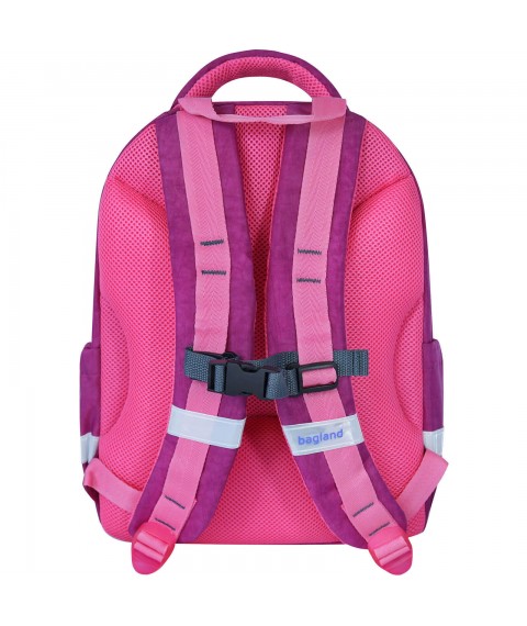 School backpack Bagland Butterfly 21 l. crimson 1021 (0056570)