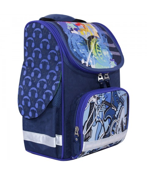 Backpack school frame with flashlights Bagland Success 12 l. blue 614 (00551703)